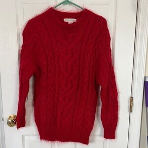 Jones New York Vibrant Red Knit Sweater